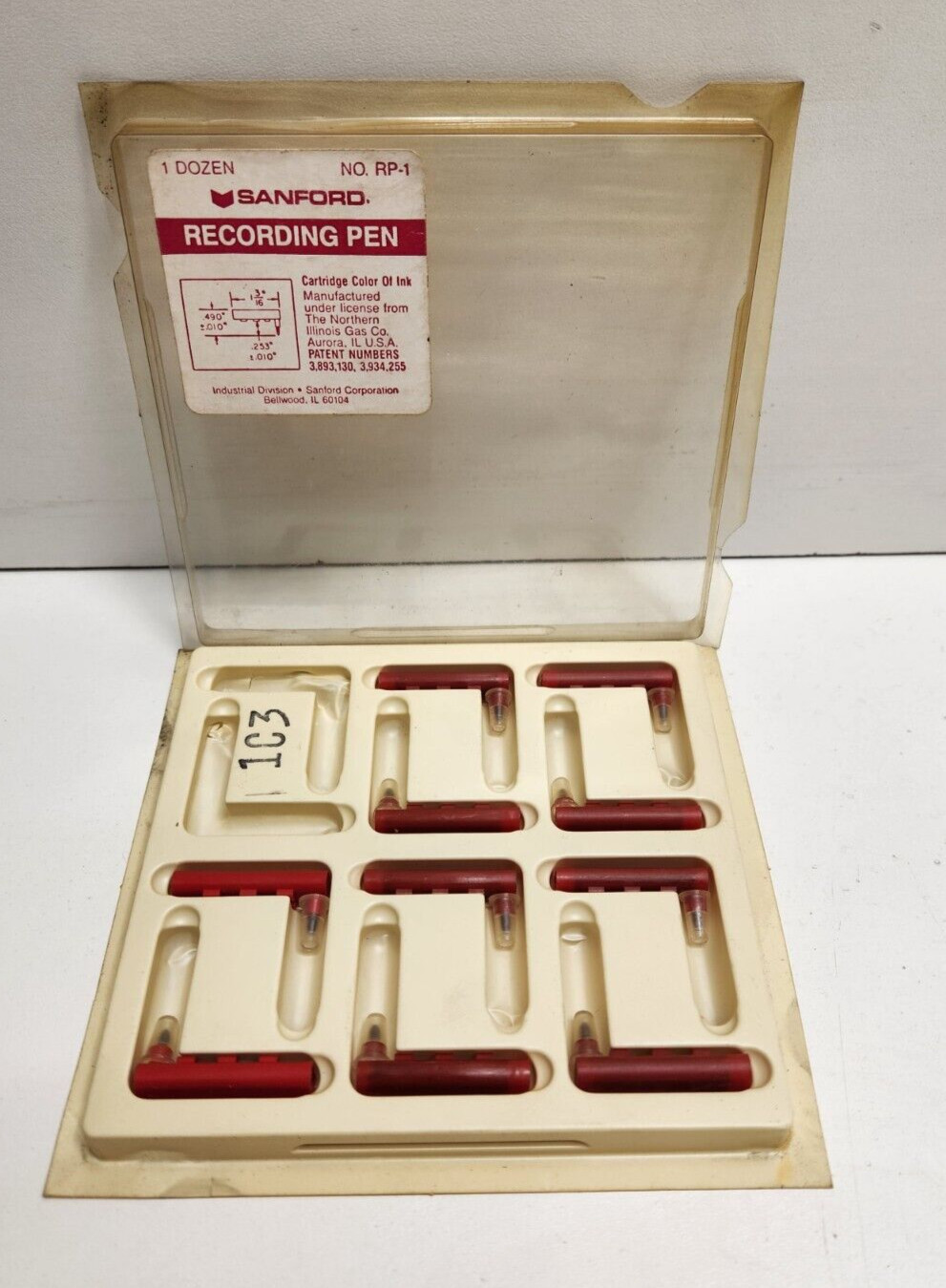 LOT OF 10 NEW OLD STOCK! SANFORD RED RECORDING PENS RP-1