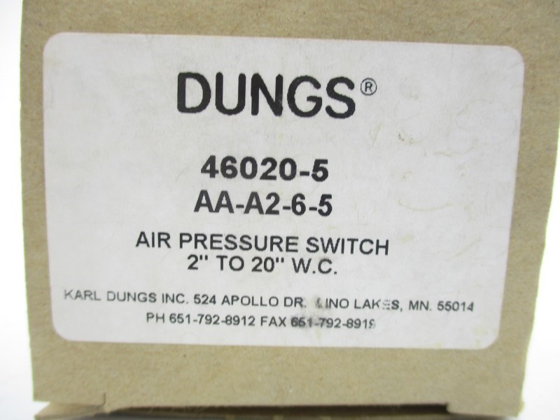 KARL DUNGS AA-A2-6-5 2-20″WC NSMP