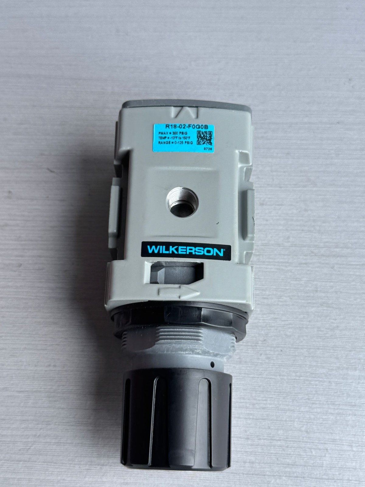 Wilkerson Pressure Regulator Industrial 0-125 PSIG R18-02-F0G0B Gray Adjustable