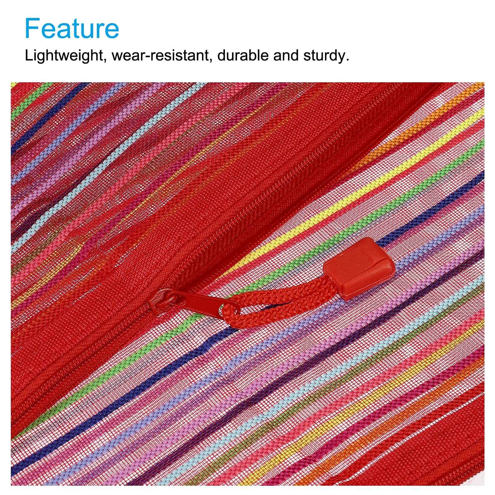 MECCANIXITY Mesh Zipper Pouches, A4 Colorful Pencil Case Document File Red