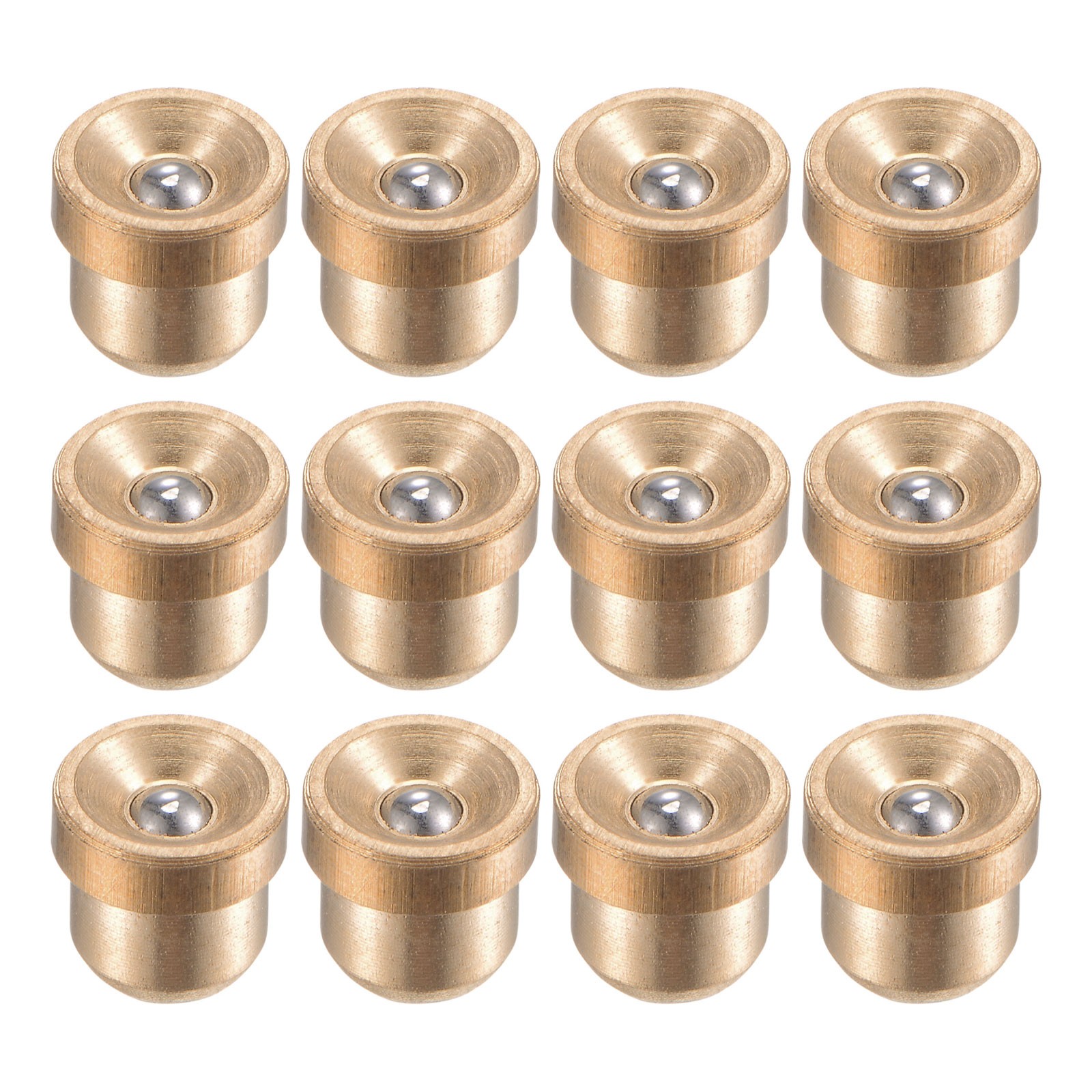 12Pcs Brass Push Button Flange Grease Oil Cup 5mm for Lubrication System