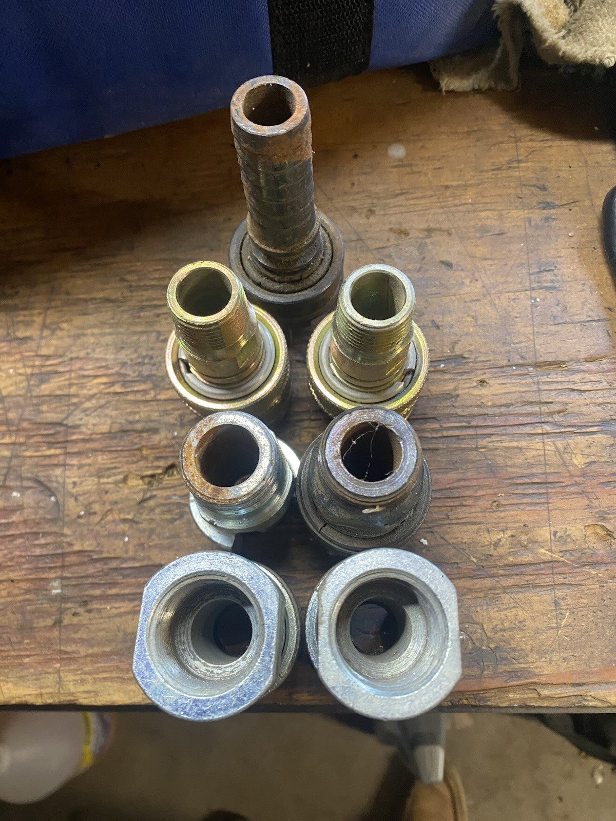 Lot 7 P SERIES PCC Dual Lock QUICK DISCONNECT PNEUMATIC COUPLER 1/2” & 3/4” NPT