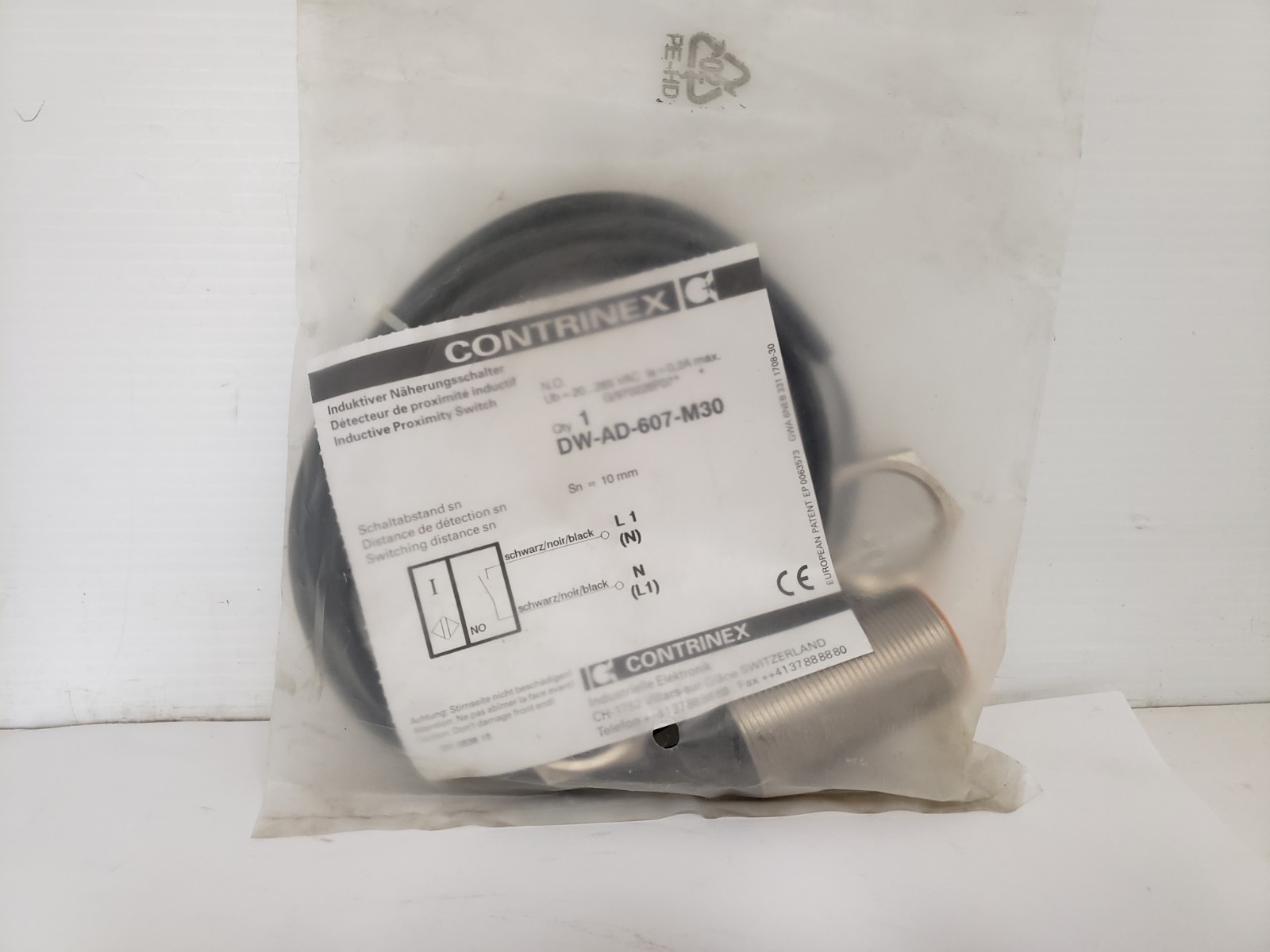 CONTRINEX DW-AD-607-M30 INDUCTIVE SENSOR AC/DC 2 WIRE 20-250V NIB