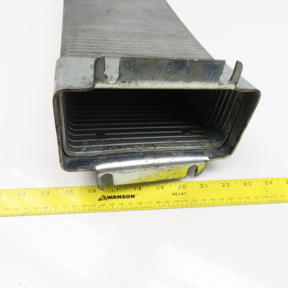 3″ x 7″ Steel Feed Thru Flexible Wireway Energy Chain 53-1/2″ OAL