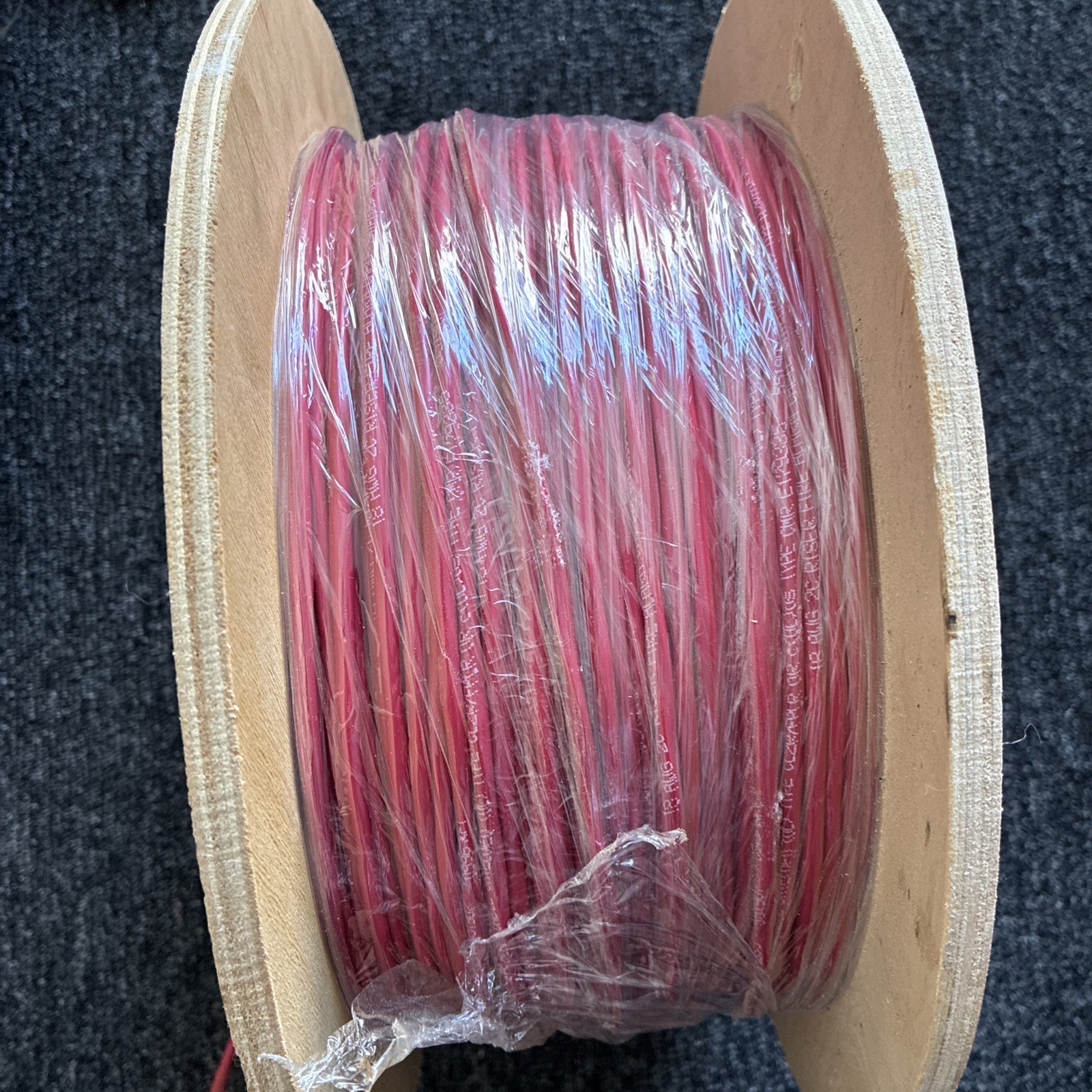 E179335 18 AWG 2 Conductor Wire Fire Alarm Cable 1000ft -Red Certified