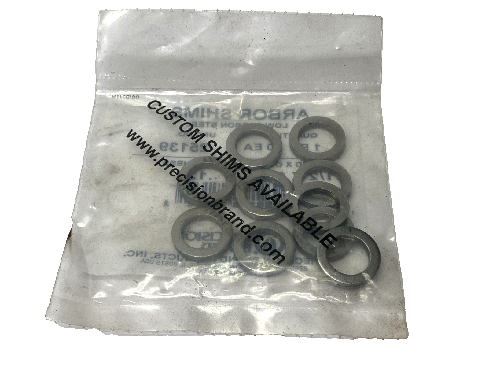 Precision Brand 25139 Arbor Shims 1/2″ x 3/4″ .125 Thickness PACKAGE OF 10