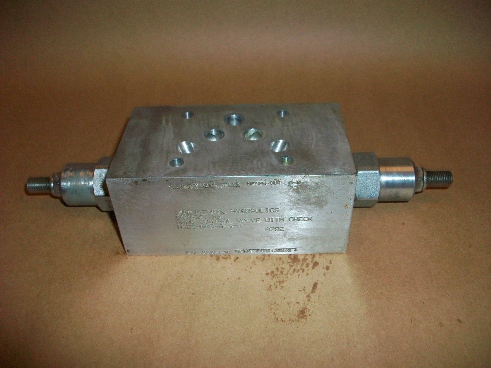 CONTINENTAL HYDRAULICS N12S-NDC-G-S-D FLOW CONTROL VALVE WITH CHECK