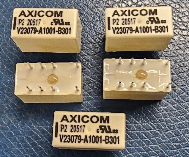 20 – Relay 5Vdc DPDT Through Hole Axicom V23079-A1001-B301 *US SELLER FREE SHIP