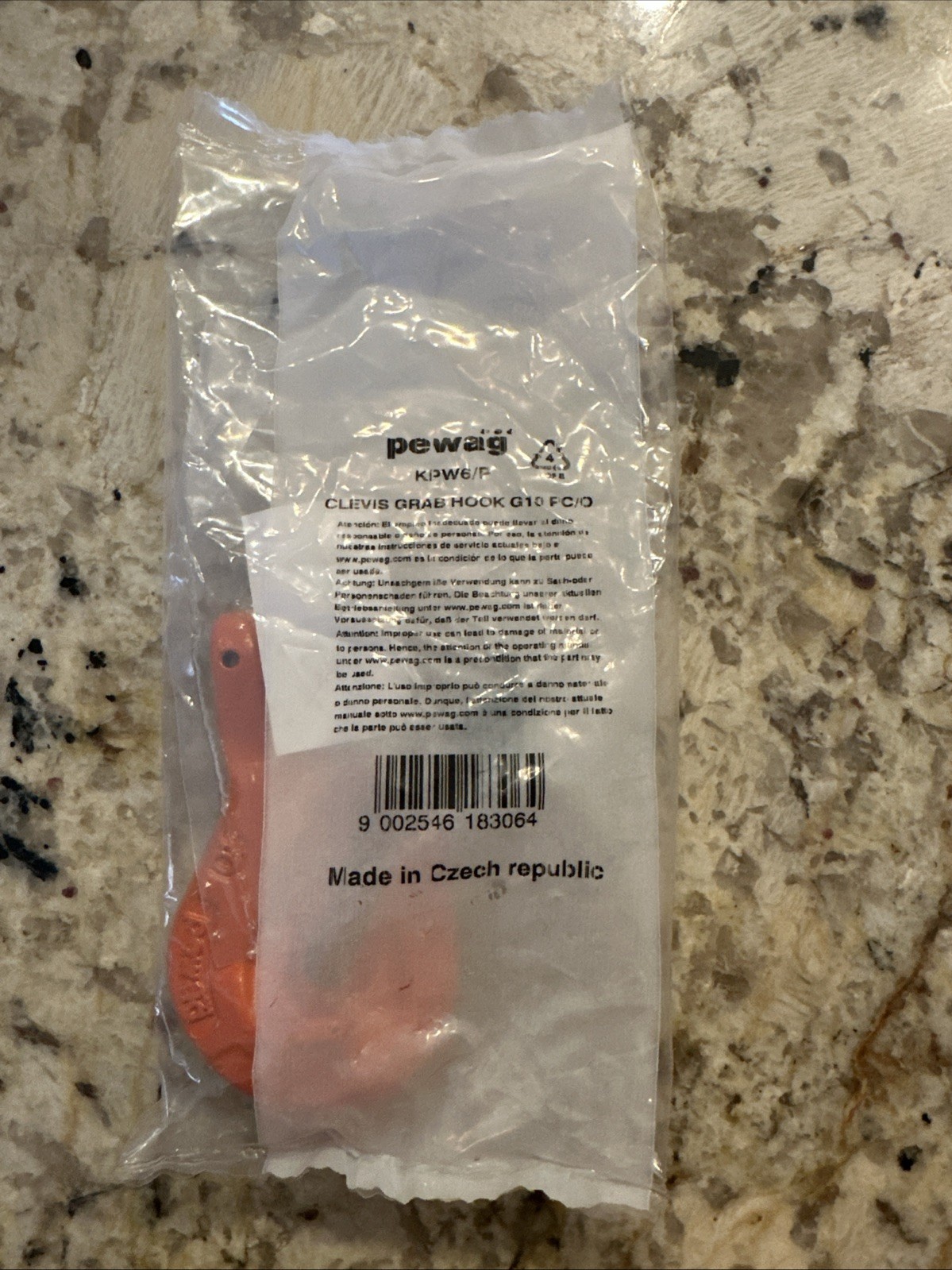 PEWAG Clevis Grab Hook KPW 6, G10, PC /O New