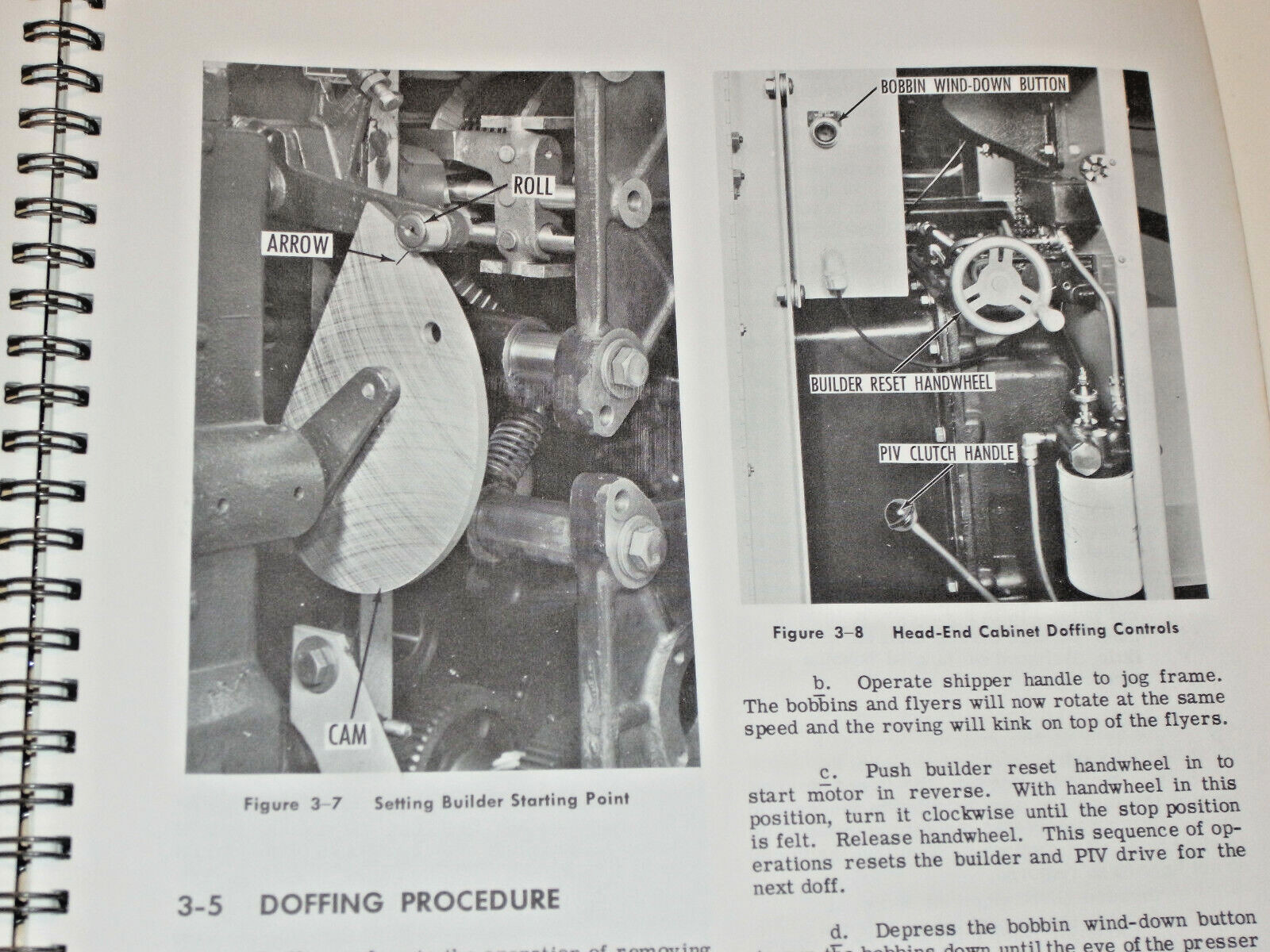 SACO-LOWELL ROVEMATIC INSTRUCTION MANUAL! 1at EDITION! 1964! PICTURES! OPERATION