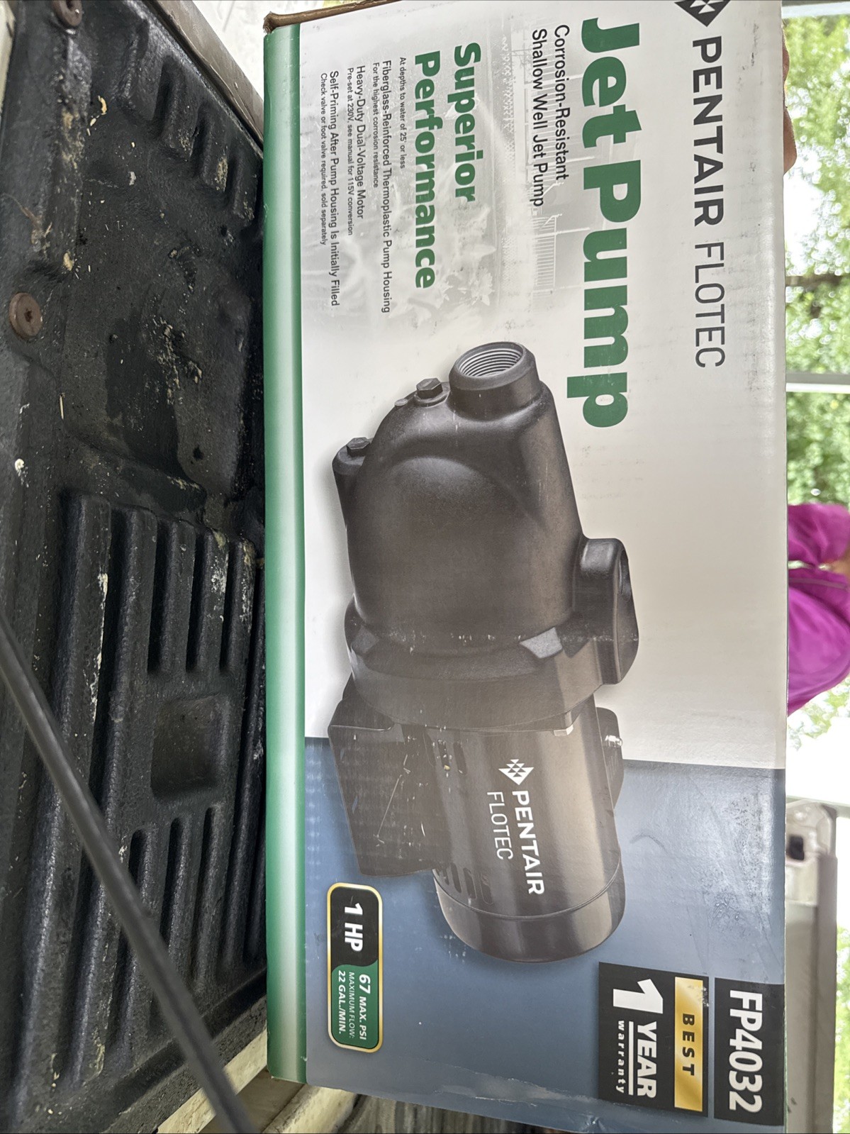 Flotec FP4032 Jet Pump, 9.6/19.2 A, 115/230 V, 1 hp, 1-1/4 in Suction New