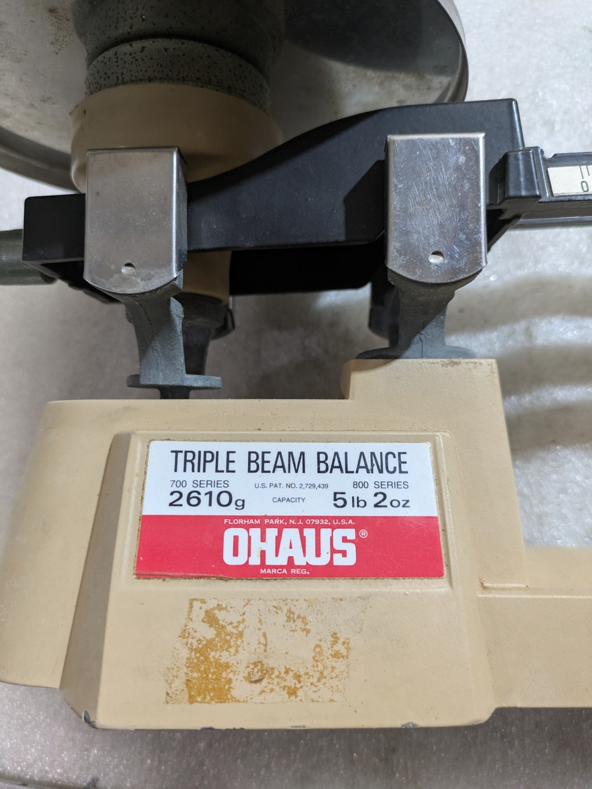 Ohaus 700/800 Series Triple Beam Balance Scale 2610g 5lb 2oz Lab Industrial