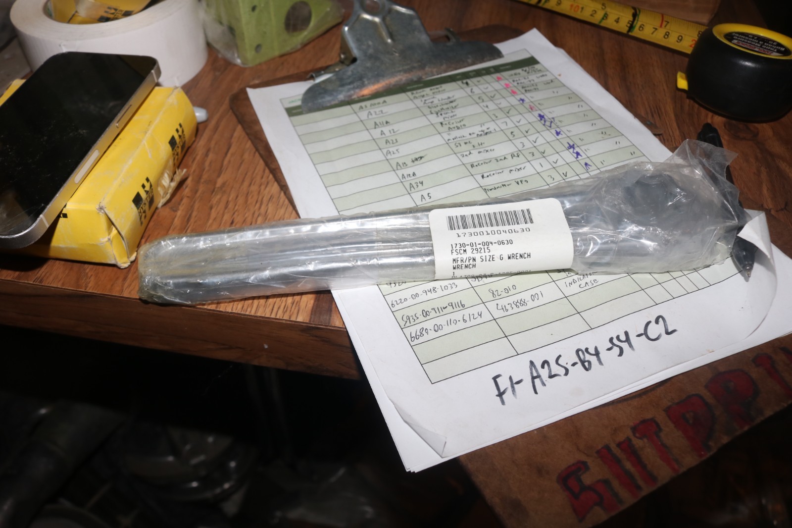 NOS Homestead valve wrench G 1599=A 1730-01-004-0630