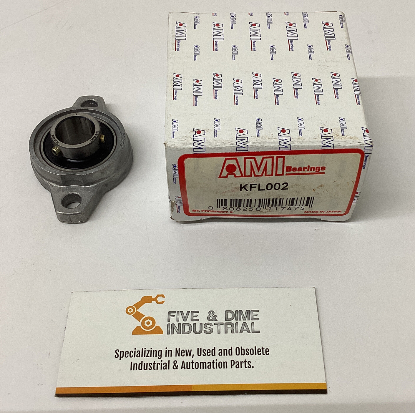 AMI KFL002 2-Bolt Flange Bearing 15mm Bore