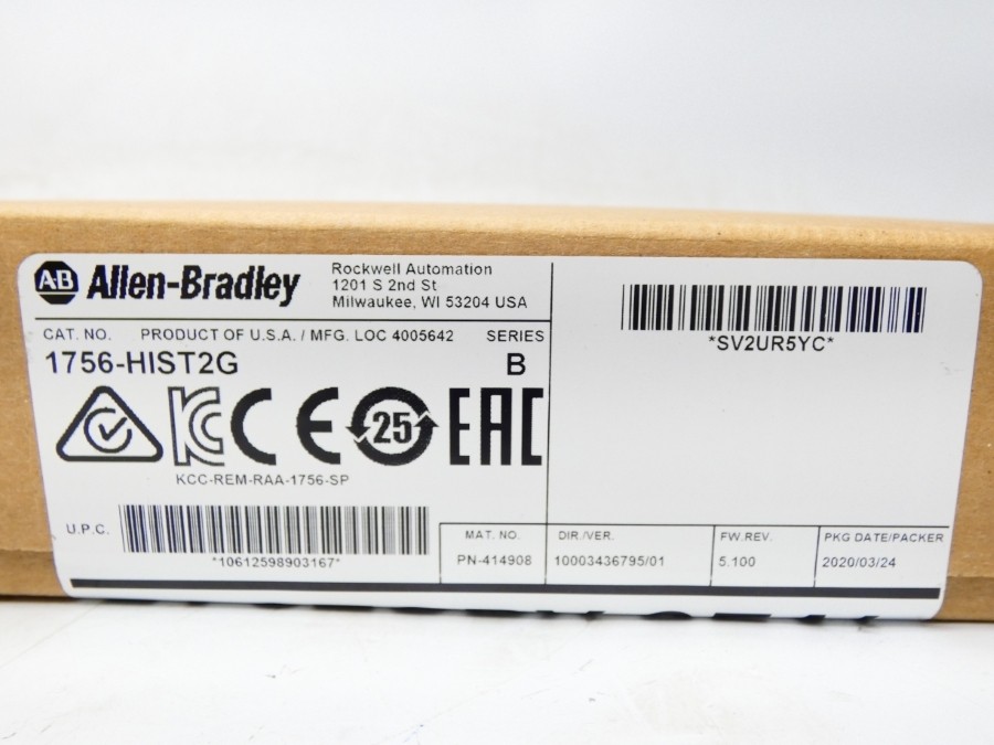 INDUSTRIAL SPARE PART 1756-HIST2G SER. B F/W 5.100 DATE: 2020 NSFS