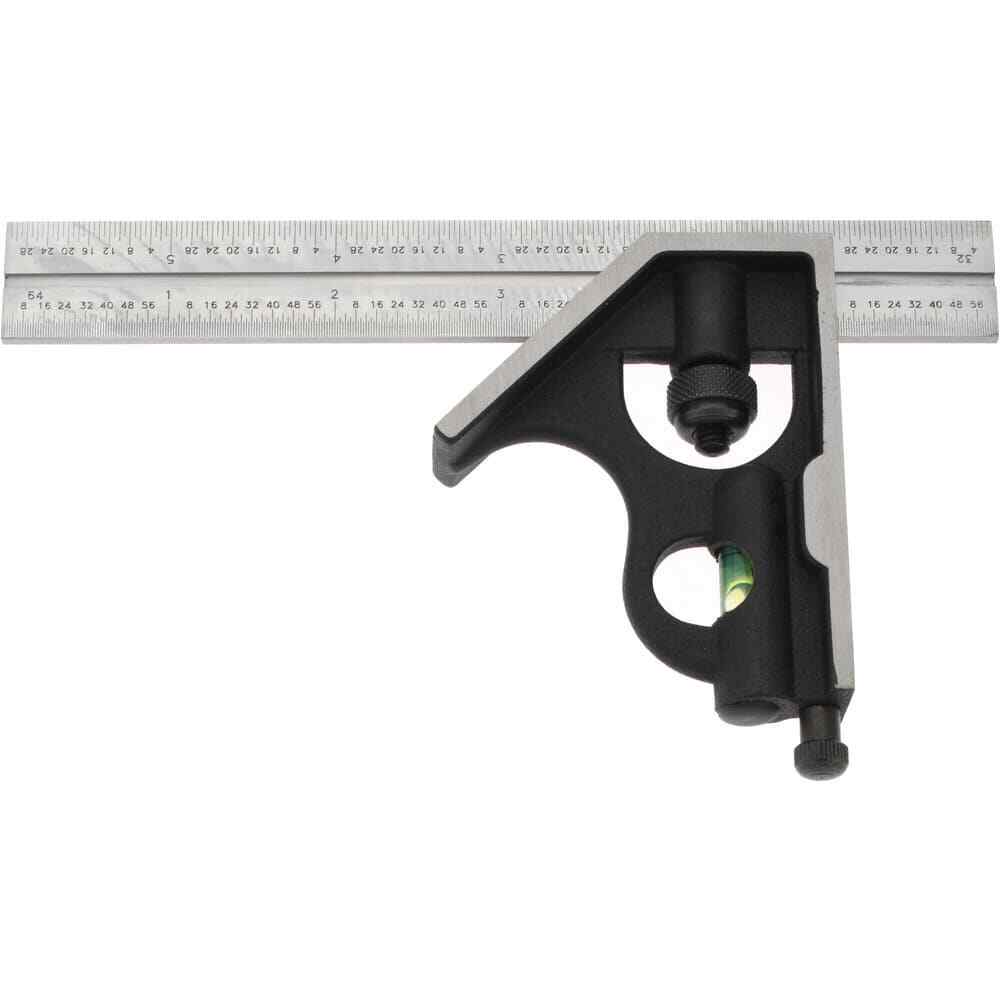 SPI 2 Piece, 6″ Combination Square Set 1/100, 1/32, 1/50 & 1/64″ (16R) Gradua…