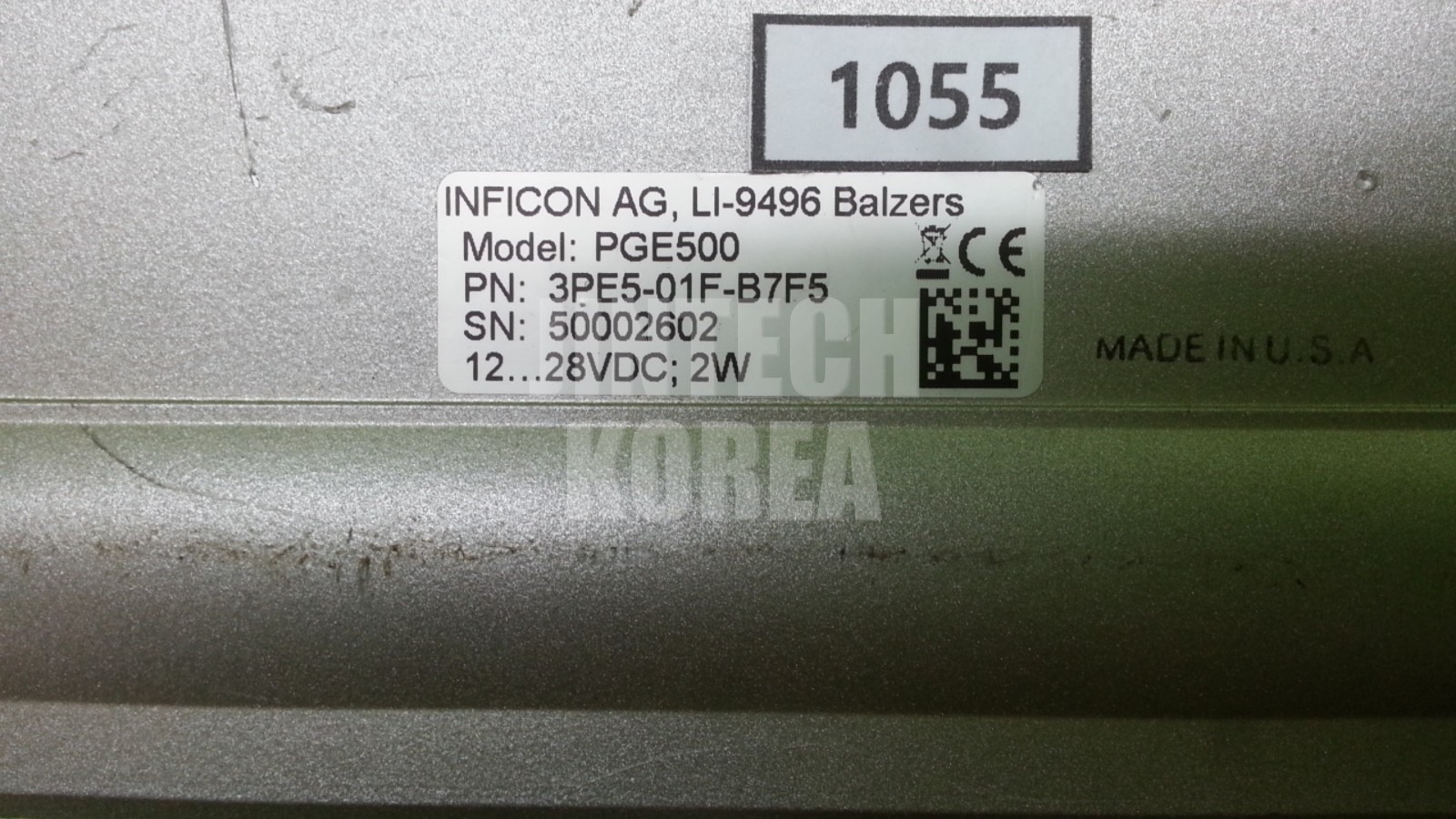 INFICON PGE500 Pirani Gauge Enhanced Vacuum Sensor 3PE5-01F-B7F5 -Tested