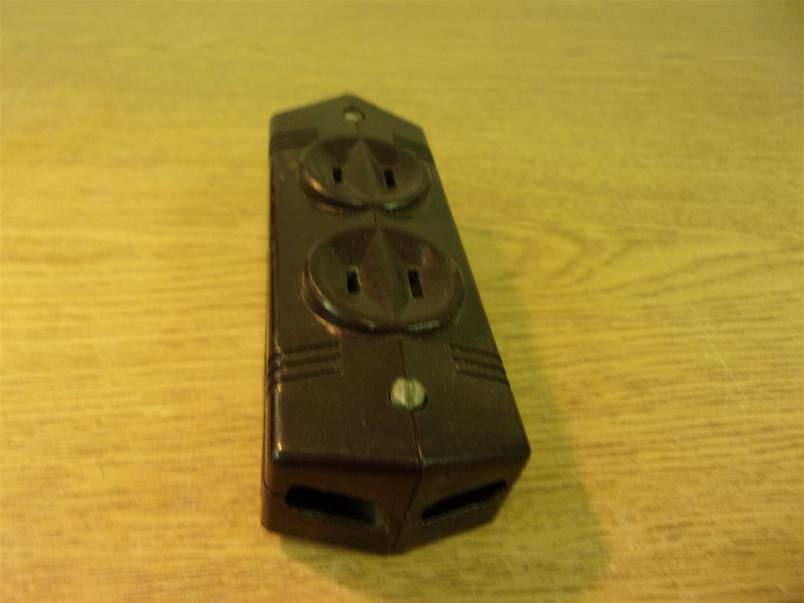 leviton Double Surface Outlet 15A 125V Brown Bakelite *FREE SHIPPING*
