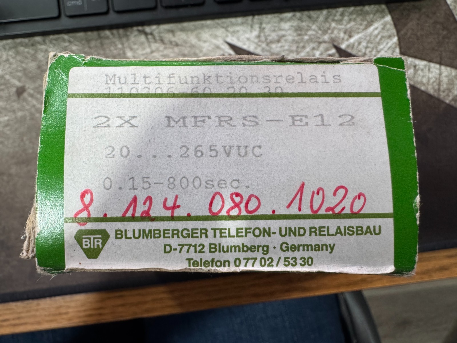 Blumberger Telefon Relaisbau MFRS-E12 Multifunction Relay Timer 20-265V 0.15-800