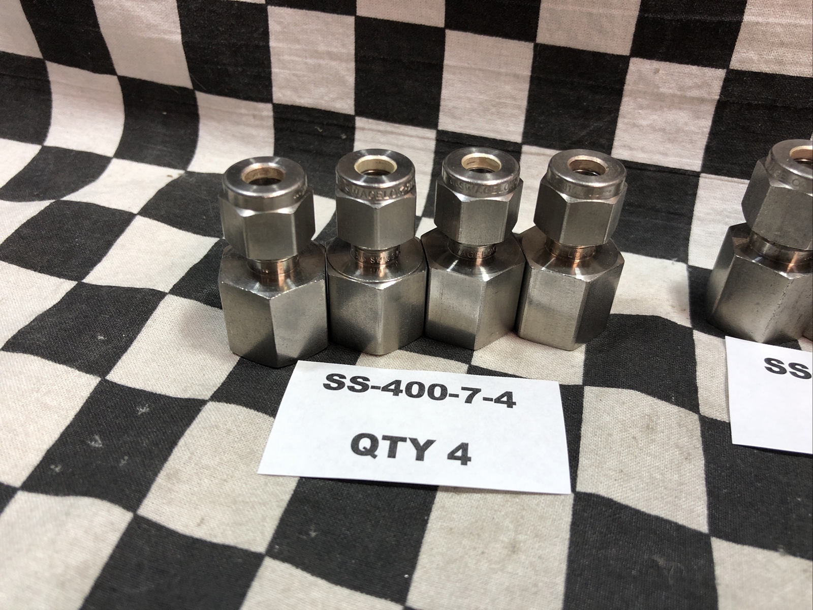 SWAGELOK FEMALE ADAPTER, SS-400-7-4, SS-600-7-4, SS-600-8-6, LOT OF 9 #1622T6