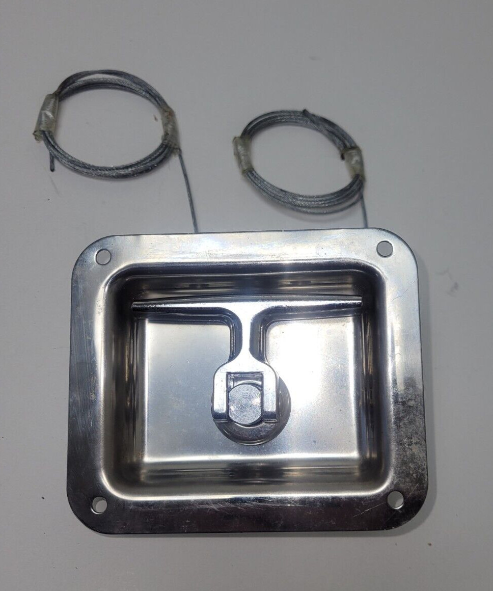 Recessed T-Handle Latch, Stainless Steel & Chrome Finish