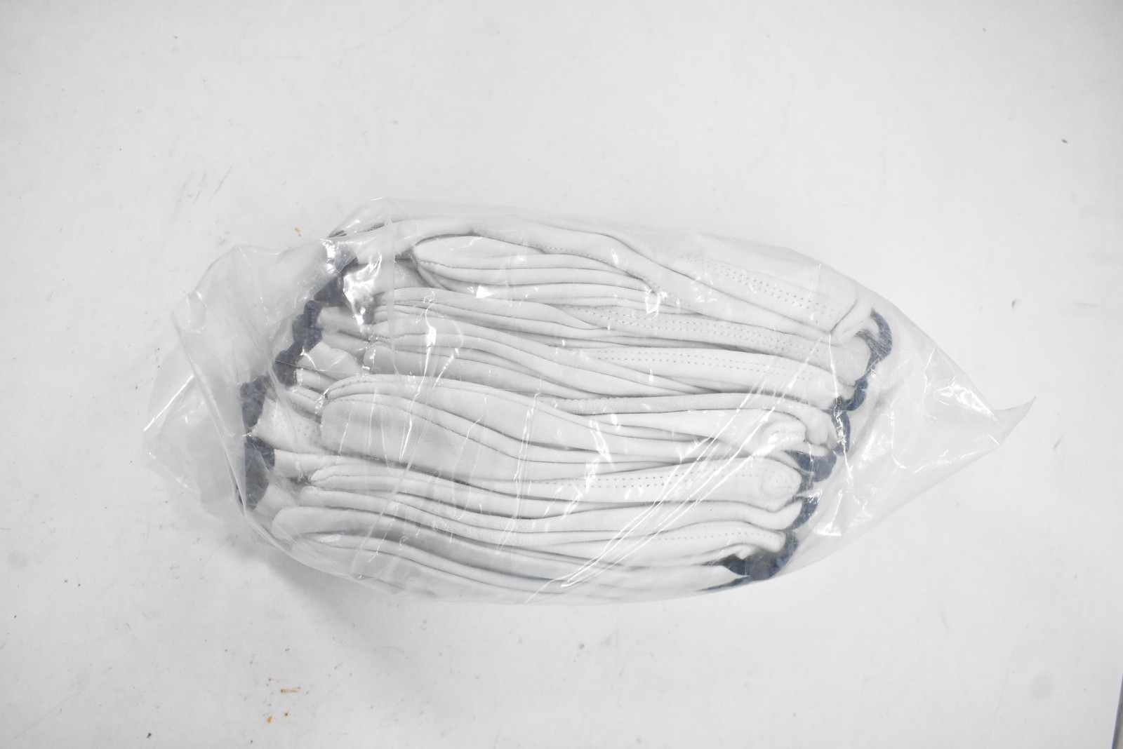 Industrial Leather Work Gloves White XL 12 Pairs 100% Leather Style 71-3618/XL