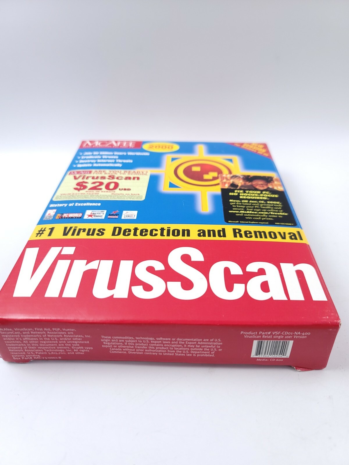 Vintage Mcafee VSF-CD01-NA-400 Virus Scan 855A0097