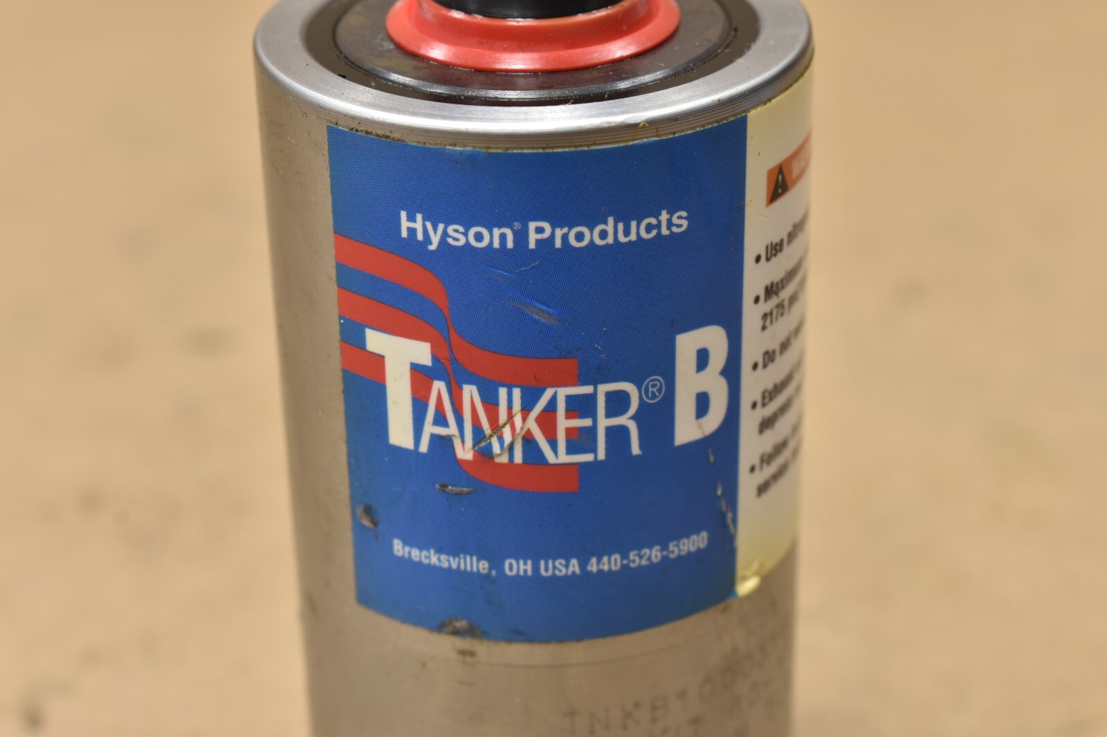 Lot of 2 Hyson Tanker B TNKB1000X16 Nitrogen Gas Spring Max Pressure 2175 PSI