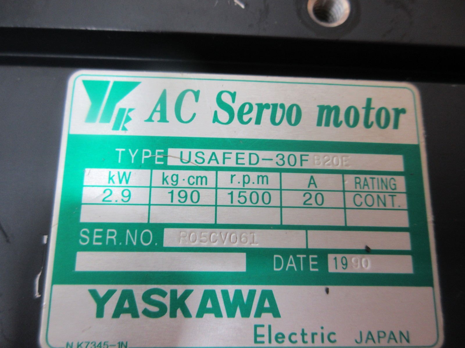 *SPECIAL PRICE* YASKAWA MOTOR USAFED-30FB20E ENCODER UTOPI-500UB WARRANTY