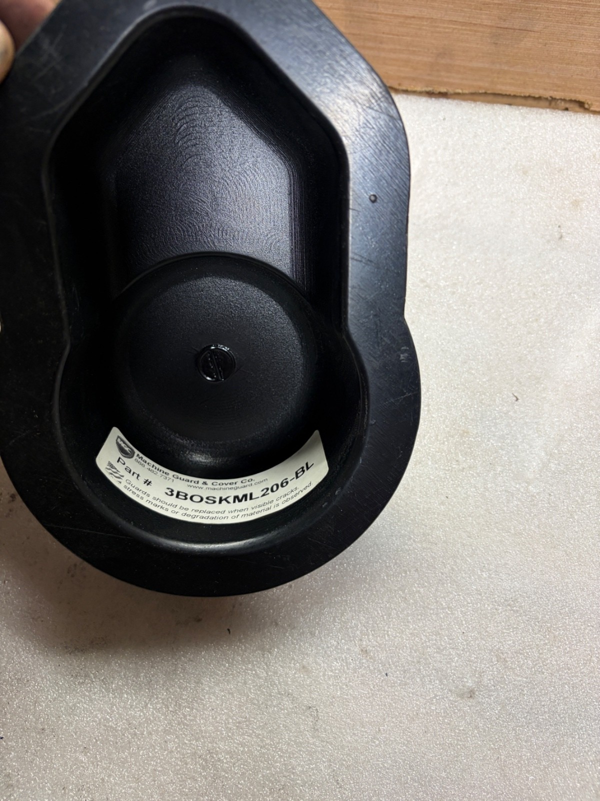 Machine Guard & Cover Co. Part no. 3BOSKML206-BL bearing flanged Saftey cover
