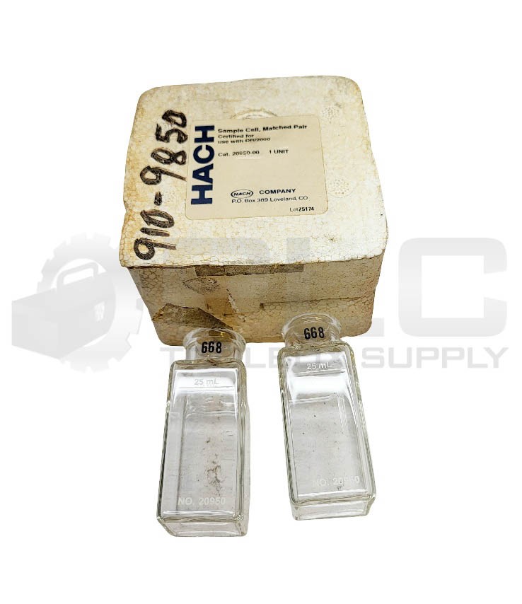 NEW BOX OF 2 HACH 20950-00 SAMPLE CELL MATCHED PAIR