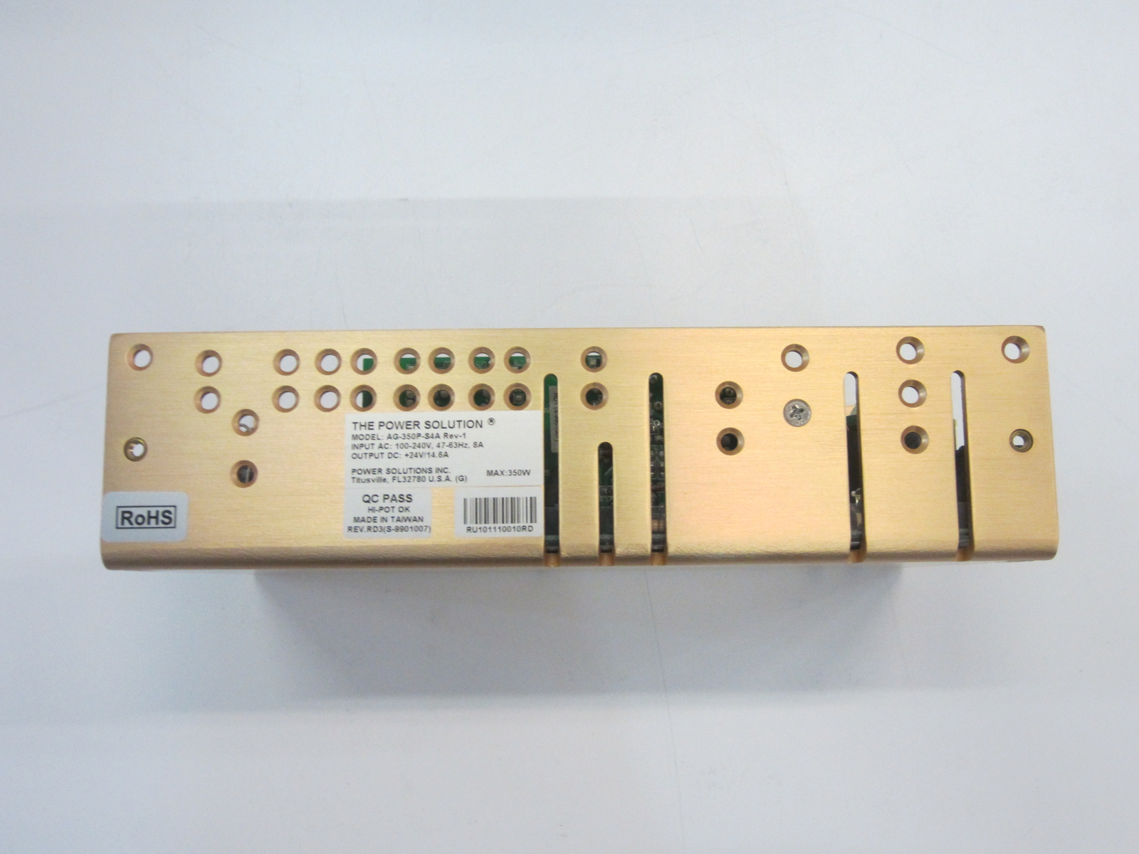 POWER SOLUTIONS INC. AG-350P-S4A POWER SUPPLY 350 WATTS PFC-A 24VDC/14.5A