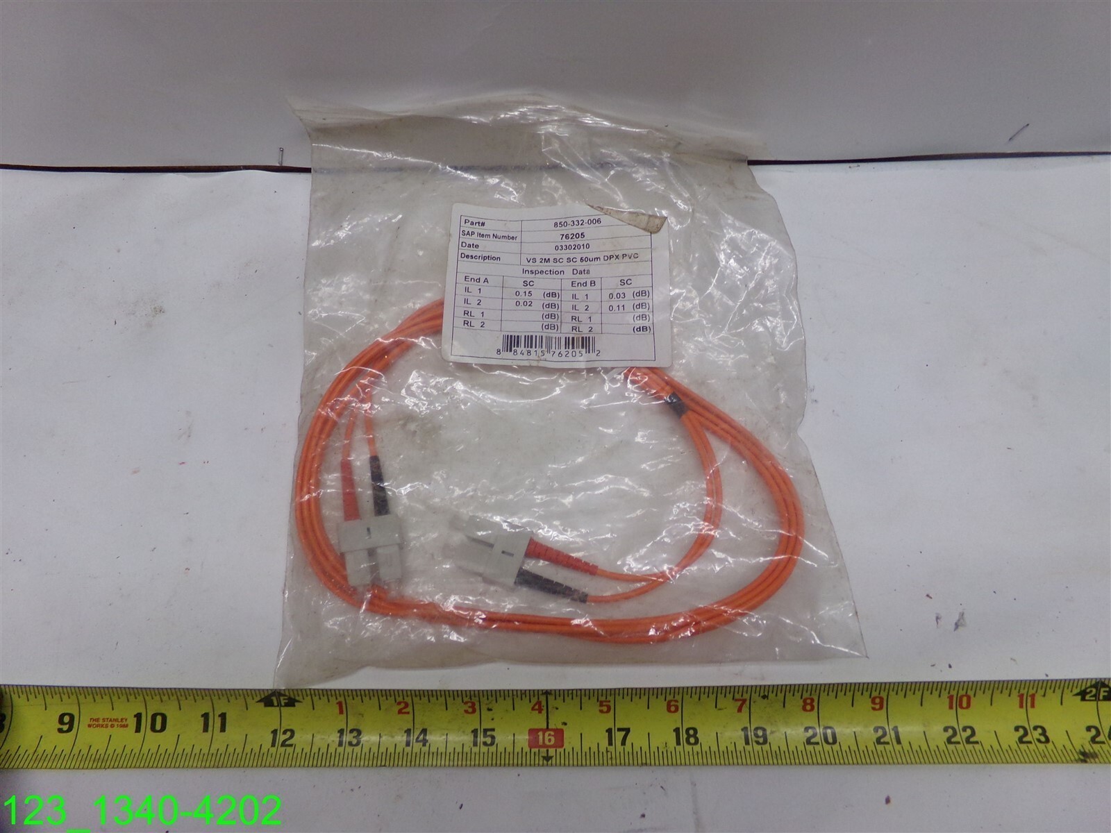 FIBER JUMPER SC/SC 50 MICRON 2M, 850-332-006