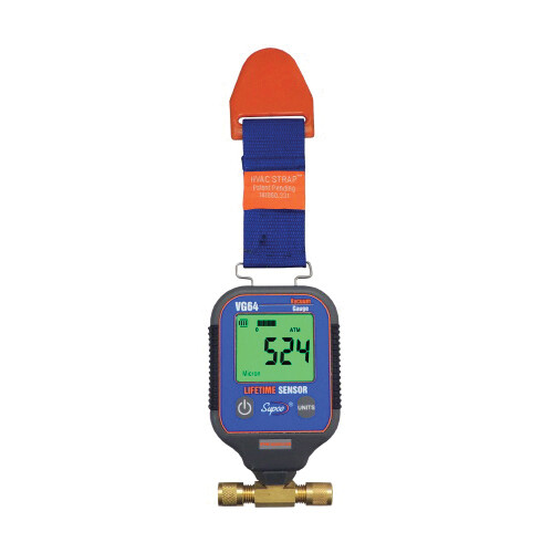 Supco VG64 Digital Vacuum Gauge, 0-19000 Micron, 1/4″ Male Flare Connection
