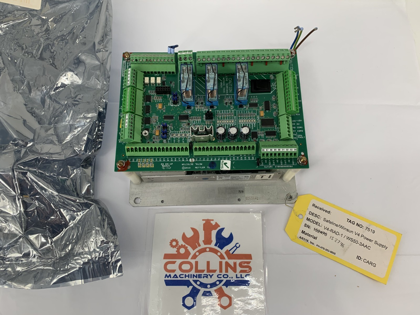 Mettler Toledo Safeline/Winsun V4-RAD-1/WS50-3AAC 100-240VAC V4 Power Supply