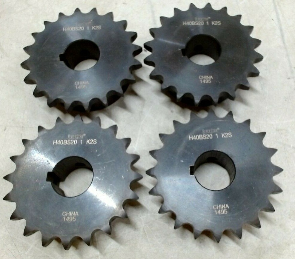 LOT/4 BLACK STAR H40BS20 1 K2S ROLLER CHAIN SPROCKET 1IN I.D. (1495) *FREE SHIP*