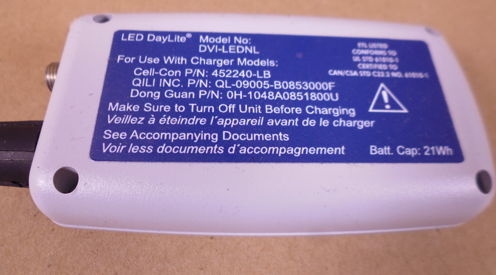 (UNTESTED) Vision LED Daylite DVI-LEDNL Battery Pack – AS-IS May Need Battery