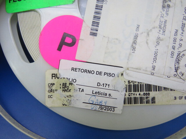 AVX 06031A220FAT2A Qty of 800 per Lot CAPCE22PF+/5.0% 100VDC