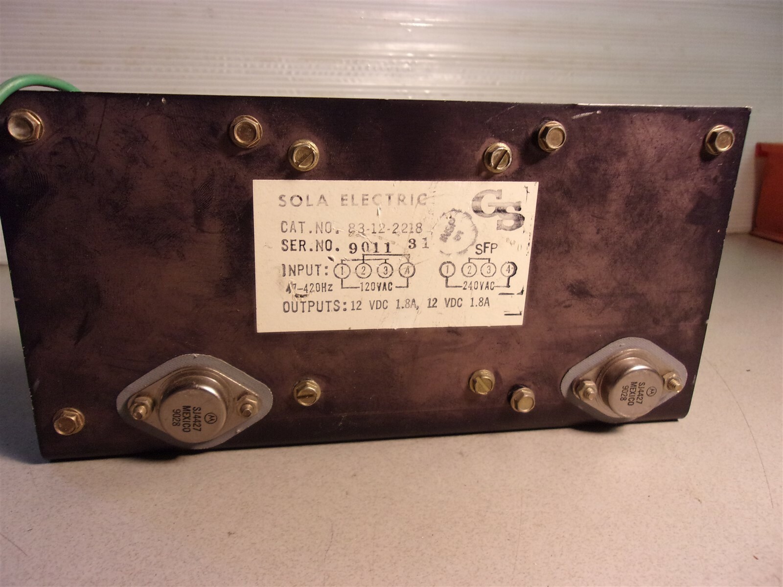 Sola 83-12-2218 Type 130C9011 12VDC Power Supply *FREE SHIPPING*