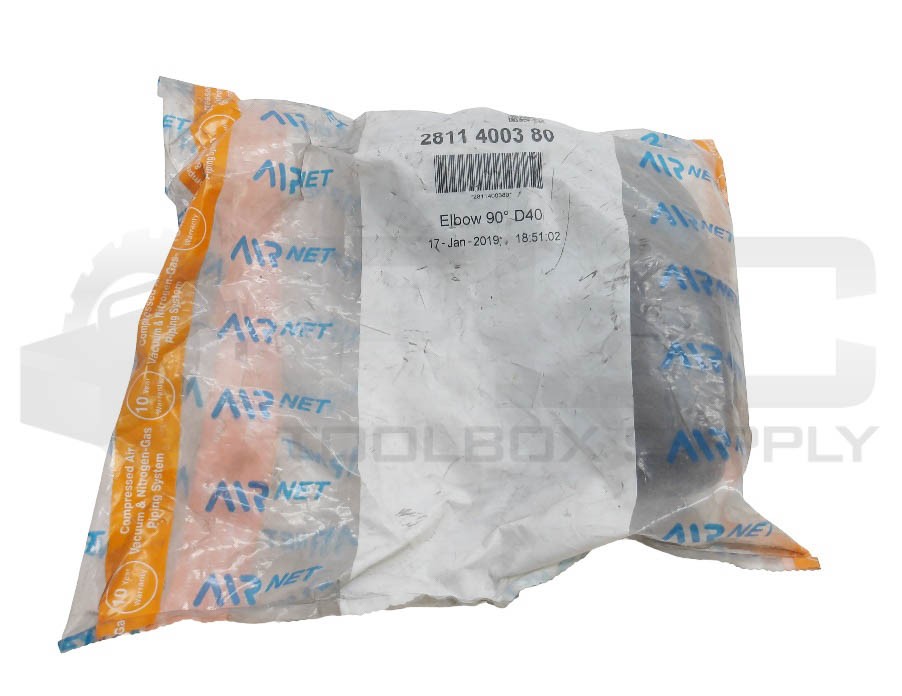 SEALED NEW AIRNET 2811 4003 80 90DEG ELBOW D40 1-1/2″