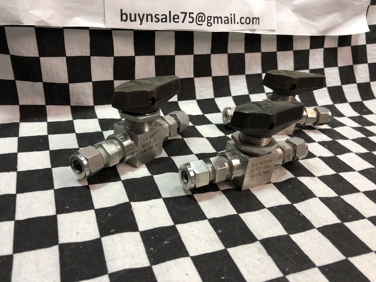 LOT OF 3 SWAGELOK HIGH PRESSURE BALL VALVE 1/2″, SS-83TS6, SHIPSAMEDAY