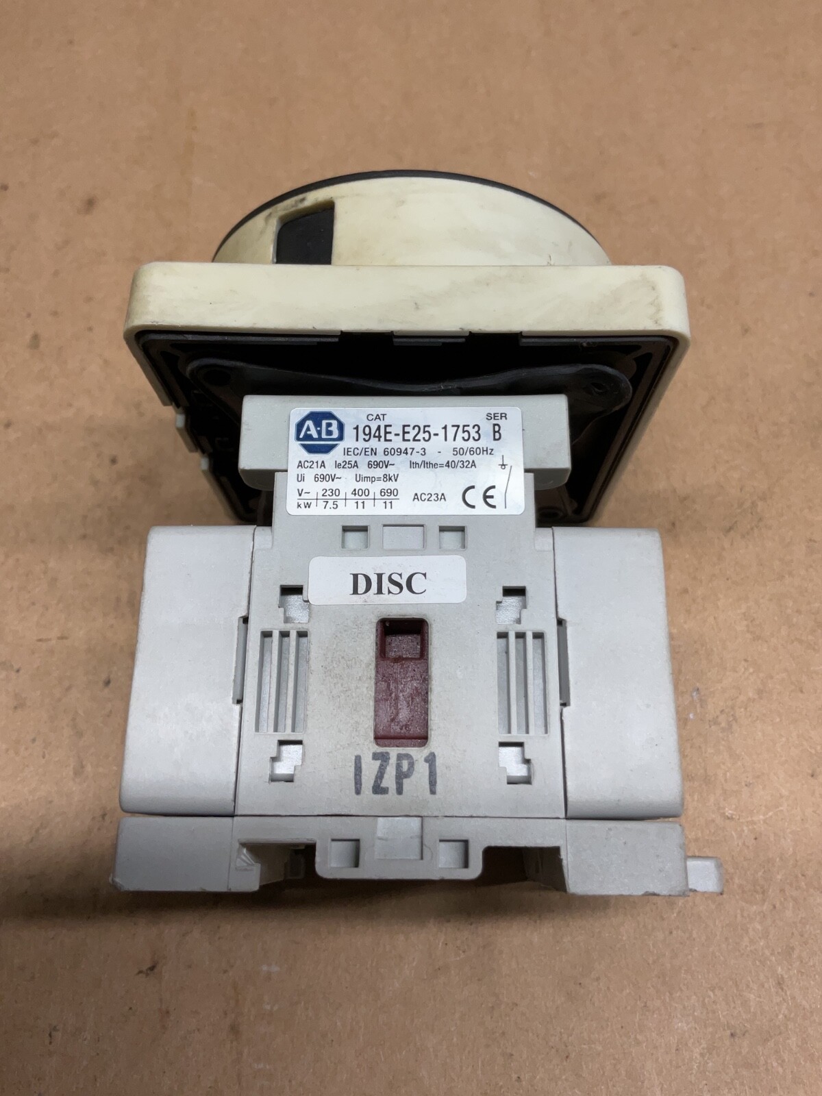 Allen Bradley 194E-E25-1753 Series B Disconnect Switch #4017PT168