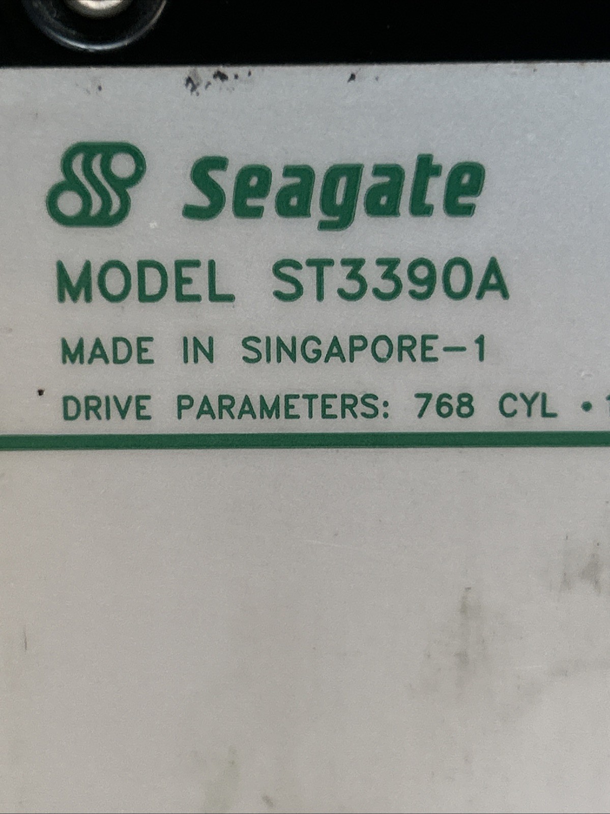 SEAGATE,ST3390A,HARD DRIVE 341.31MB