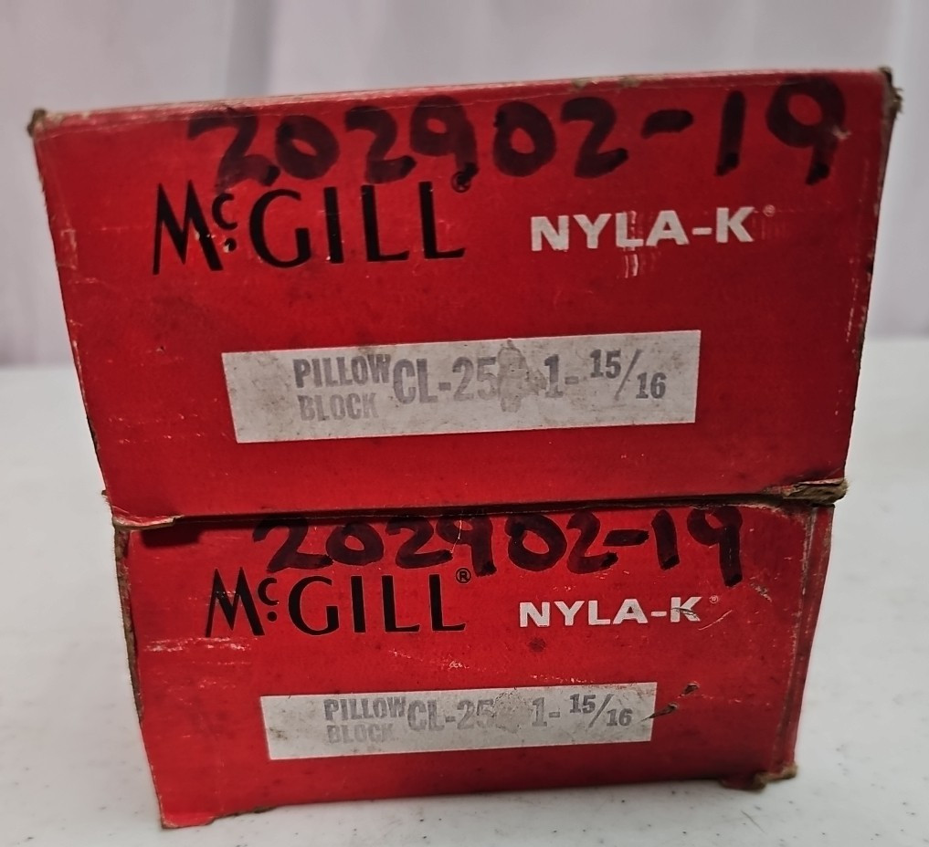 (LOT OF 2) MCGILL C-25-1-15/16 NYLA-K PILLOW BLOCK BEARING C25115/16