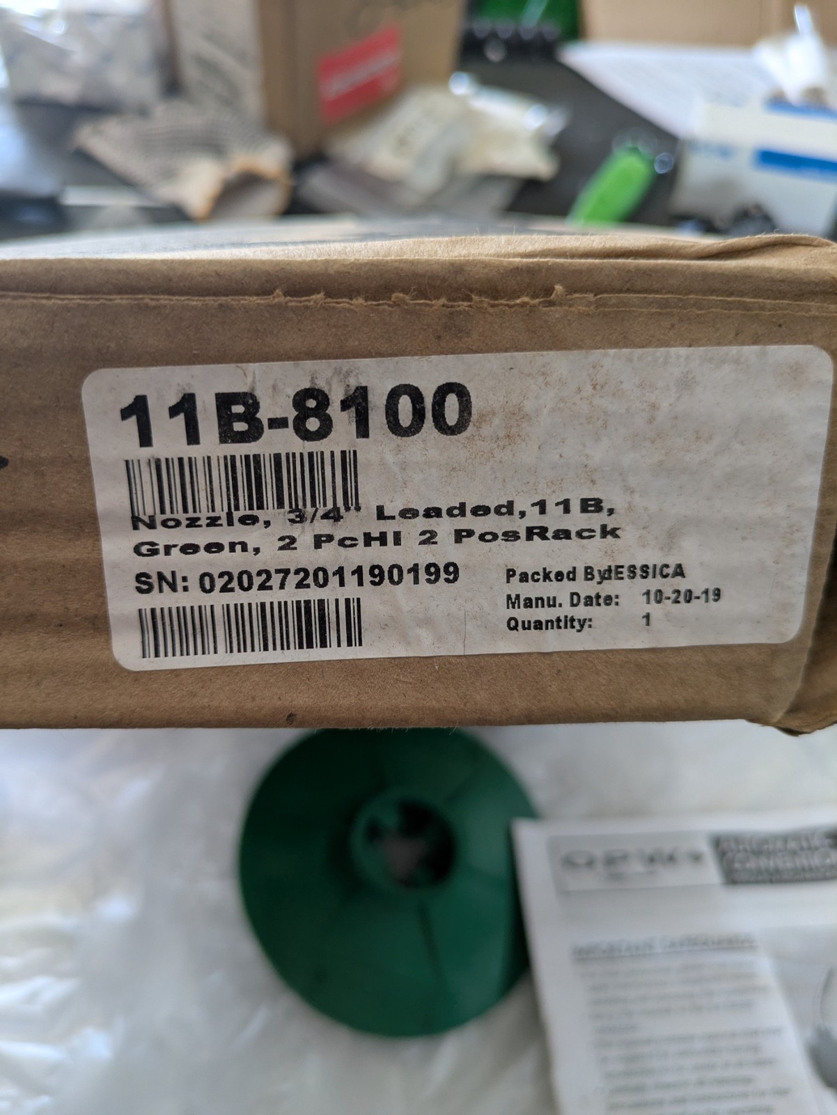 OPW 11B-8100 Automatic Fuel Nozzle 11B Green Conventional 3/4 “