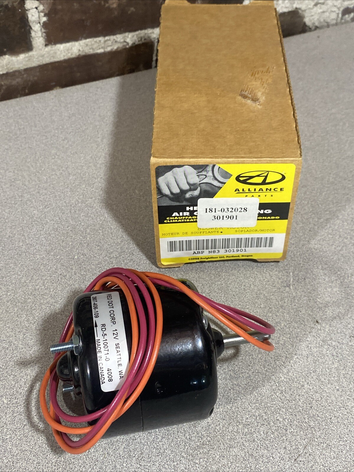 Blower Motor 12 V Counterclockwise RD-5-10071-0 Thomas 2604-4367 ABP N83 301901