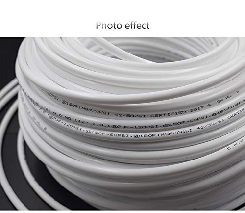 White 1/4 RO Tubing at 70Ã‚Â°F-120PSI to 150Ã‚Â°F-60PSI 1/4 Flexible Water Pi…