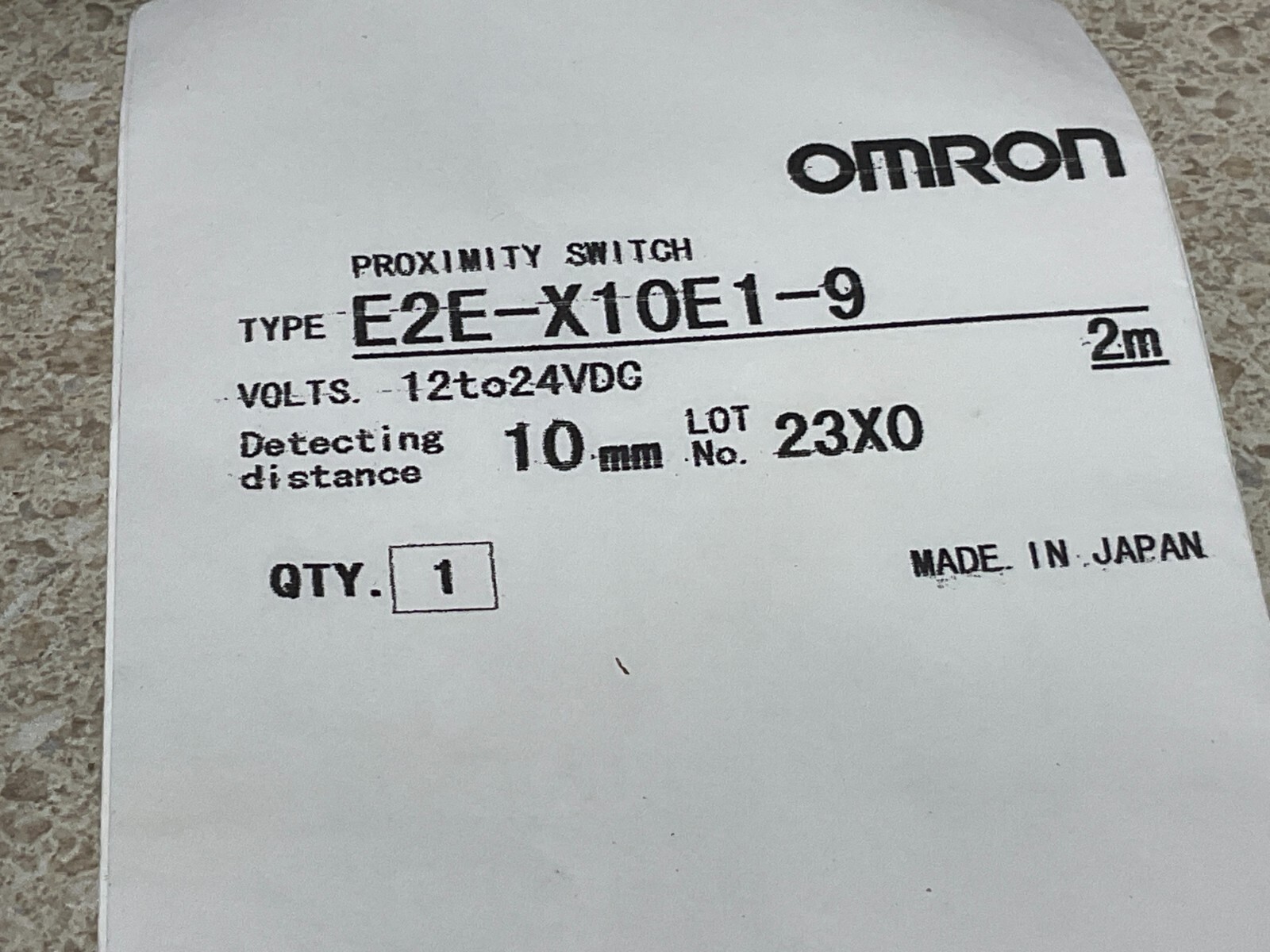 Omorn E2E-X10E1-9 10mm NEW