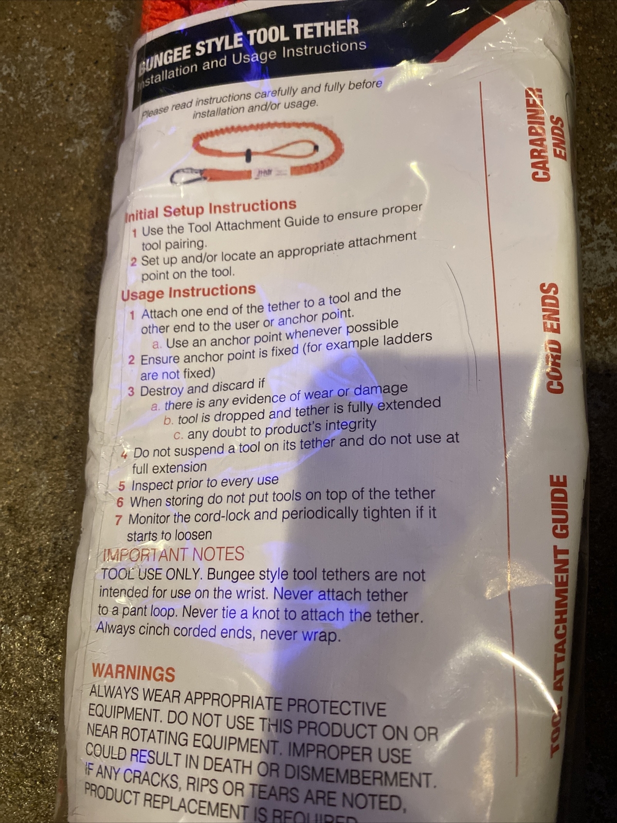 STRONGHOLD PSG Bungee Tool Extenstion Lanyards 15 lbs Max BNGEXTRP2TSW Set of 10