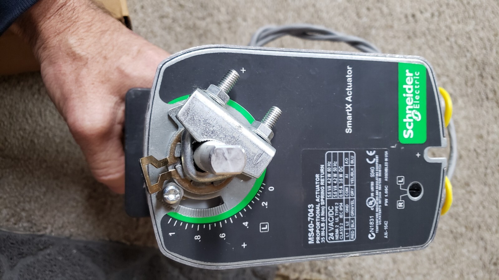 NEW Schneider Electric SmartX Actuator Spring Return w/ Ball Valve # MS40-7043